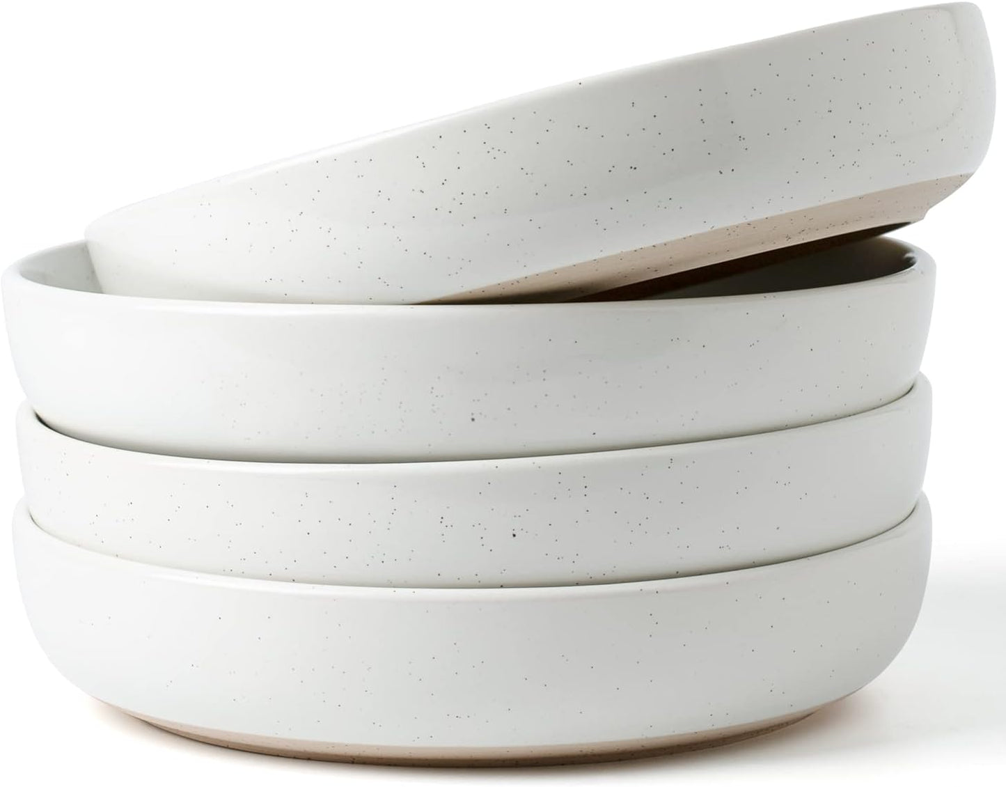 33 oz Bowl Set, Pasta Bowls Set of 4, Salad Bowls Perfect for Your Friend for Housewarming, Thanksgiving, Christmas, White